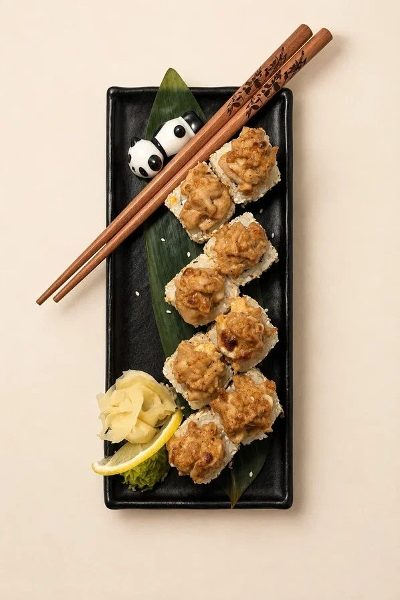 Запеченный в кунжуте с тунцом
